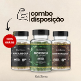 Combo Disposição | Moringa + Ashwagandha + Maca Negra (Brinde)